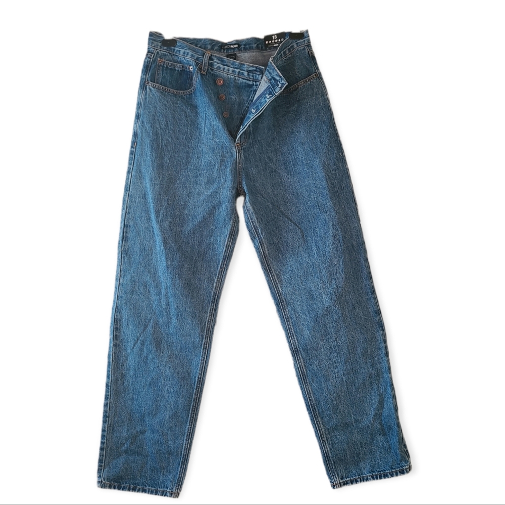 NWT Crossover Straight Leg Jeans, Medium Blue Wash